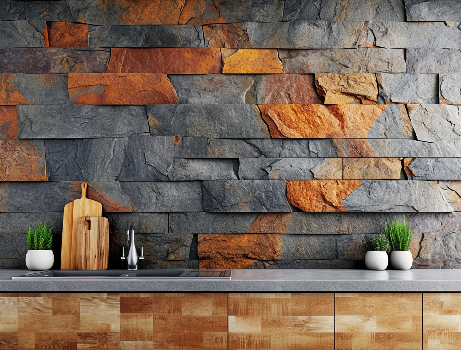 Rustic Stone Veneer Wall Cladding